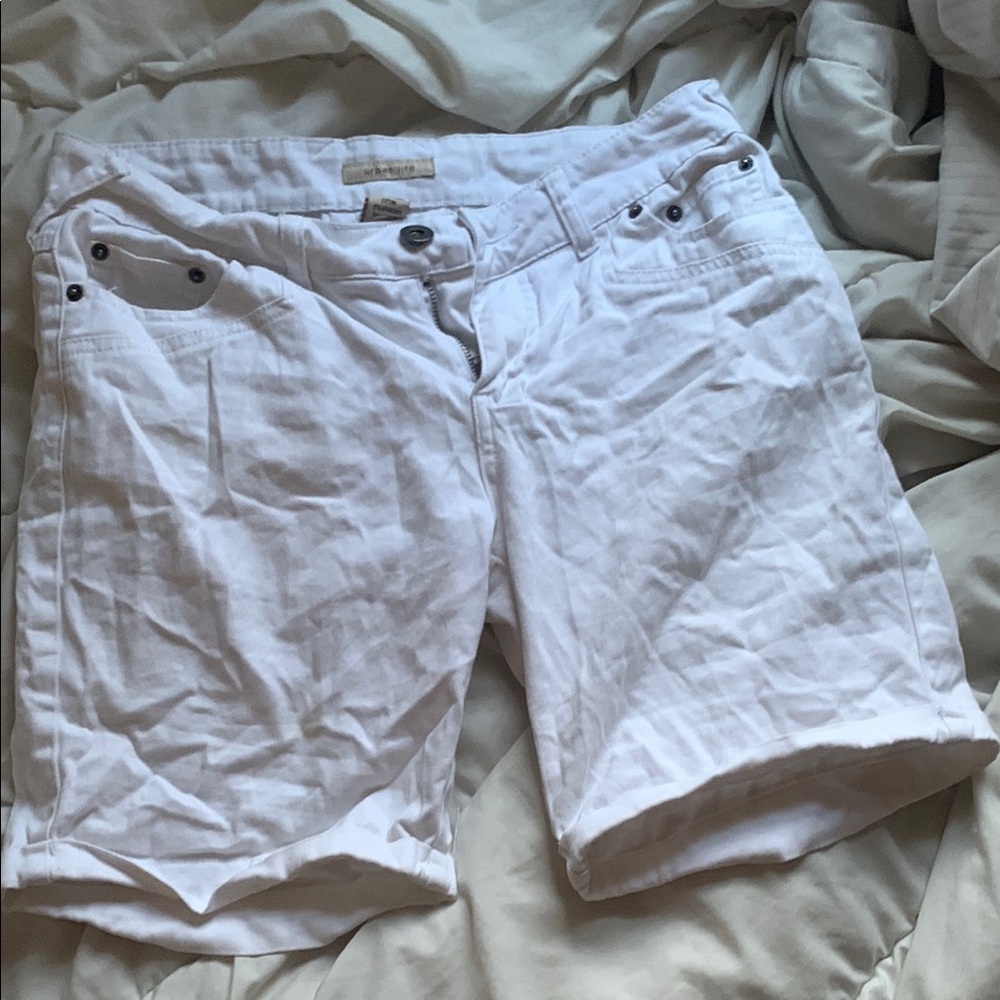 Women's White Casual Shorts